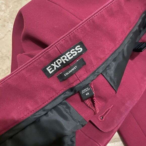 Express columnist Ankle burgundy dress pants - Picture 4 of 6